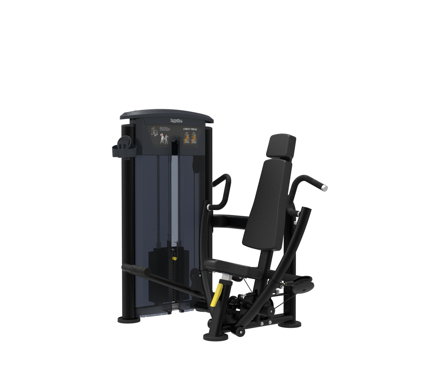 IT9501 IMPULSE CHEST PRESS BLACK SERIES 200LB WEIGHT STACK