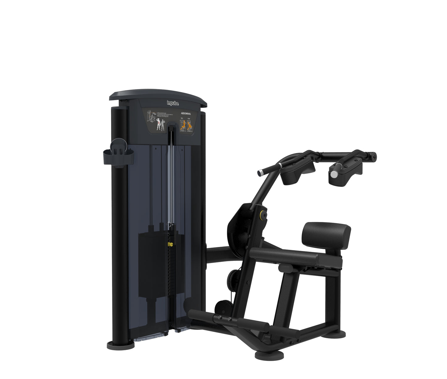 IT9514 IMPULSE ABDOMINAL BLACK SERIES 200LB WEIGHT STACK.