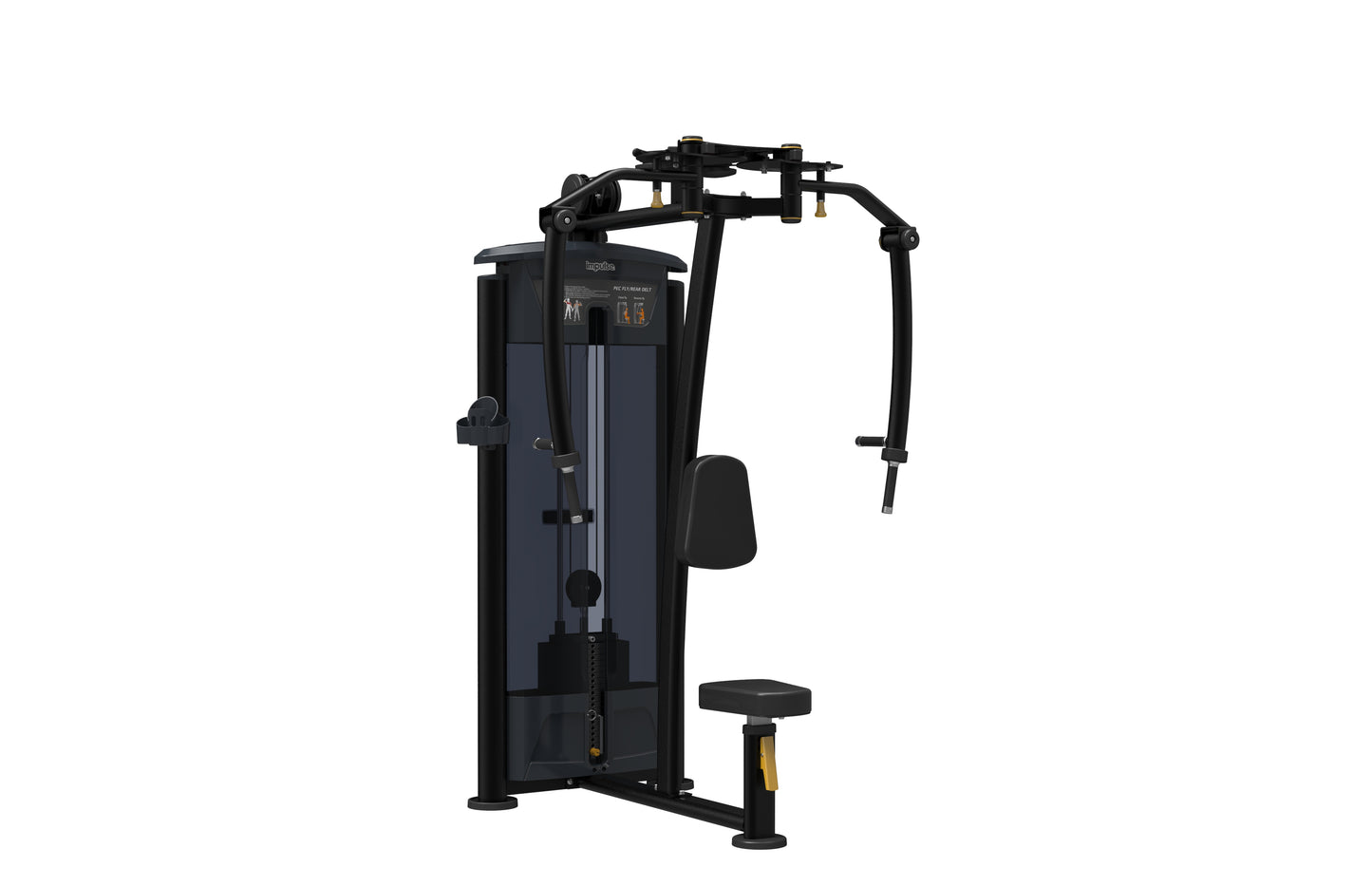 IT9515 IMPULSE PEC FLY/REAR DELT BLACK SERIES 200LB WEIGHT STACK.