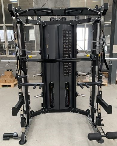 The Achilles Total Multi Functional Trainer & Smith Machine with HUGE 2 x 90kg Weight Stacks 1-1 RATIO
