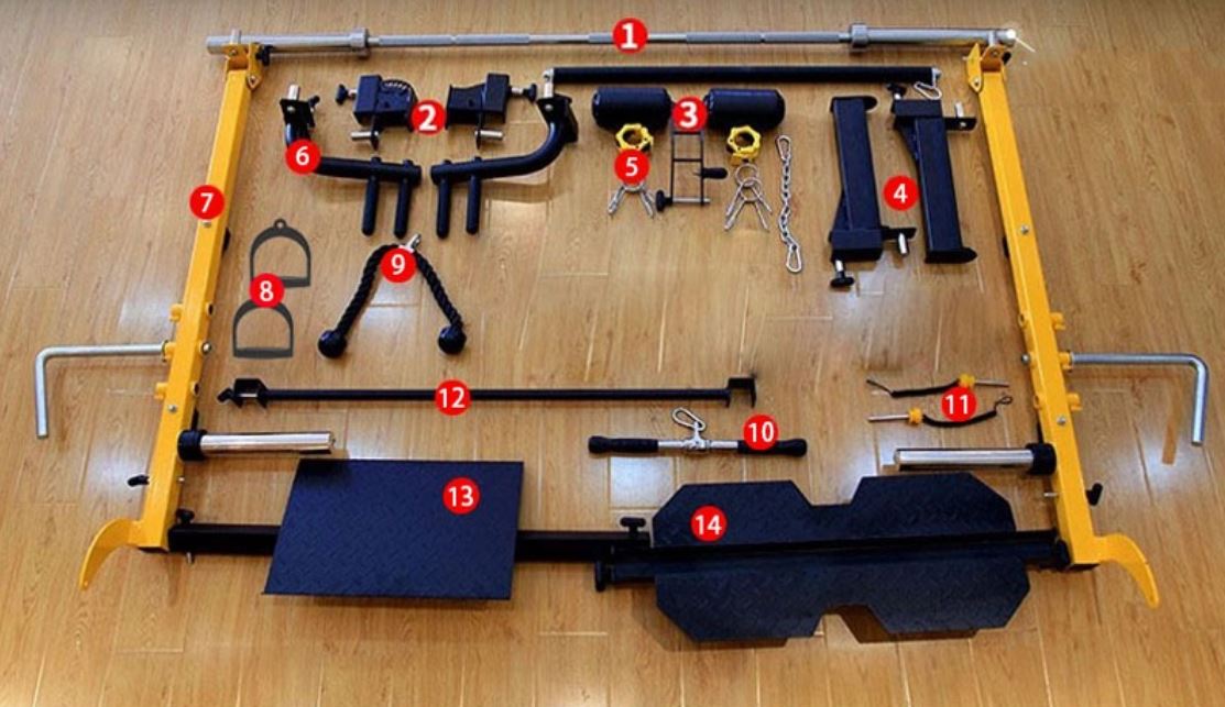 The Behemoth - Ultimate Cross Functional Trainer & Smith Machine with HUGE 2 x 100kg Weight Stacks