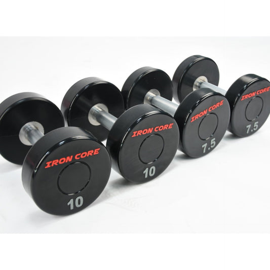 Premium PU Prostyle Dumbbells Polyurethane 10kg Pair.
