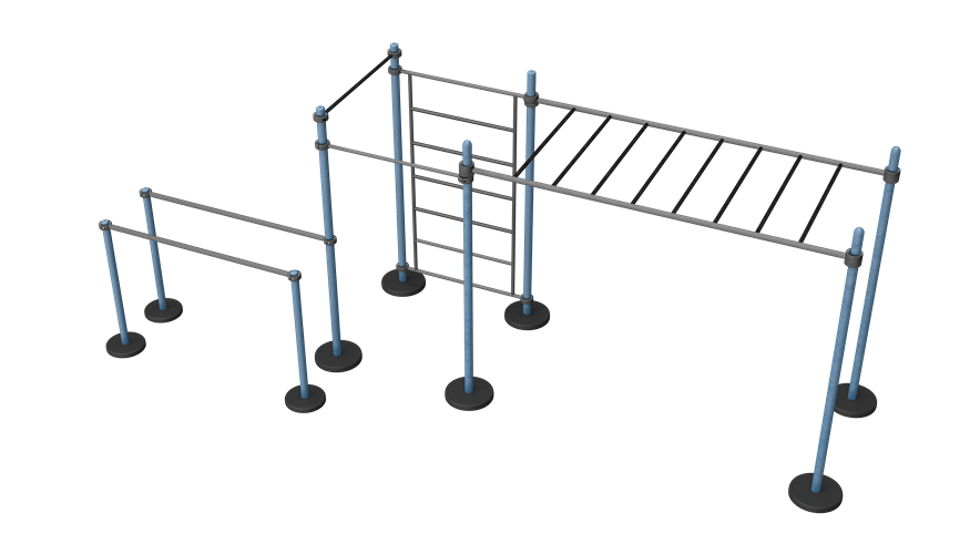 OUTDOOR PARK GYM EQUIPMENT STREETBARBELL MB 7.60/17 Horizontal Ladder (Type H)