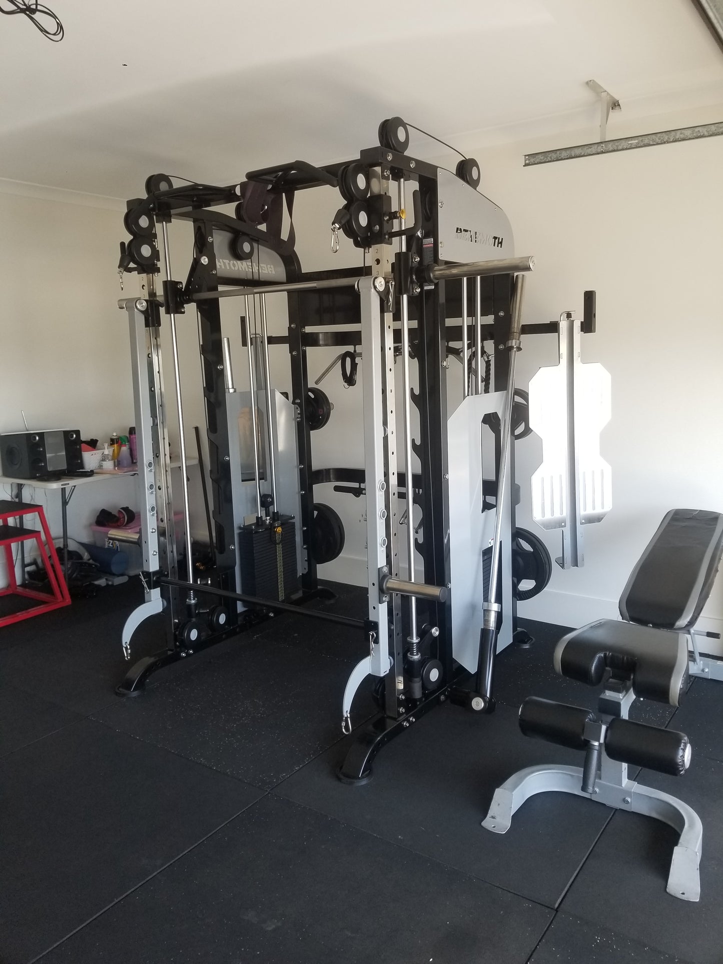 The Behemoth - Ultimate Cross Functional Trainer & Smith Machine with HUGE 2 x 100kg Weight Stacks