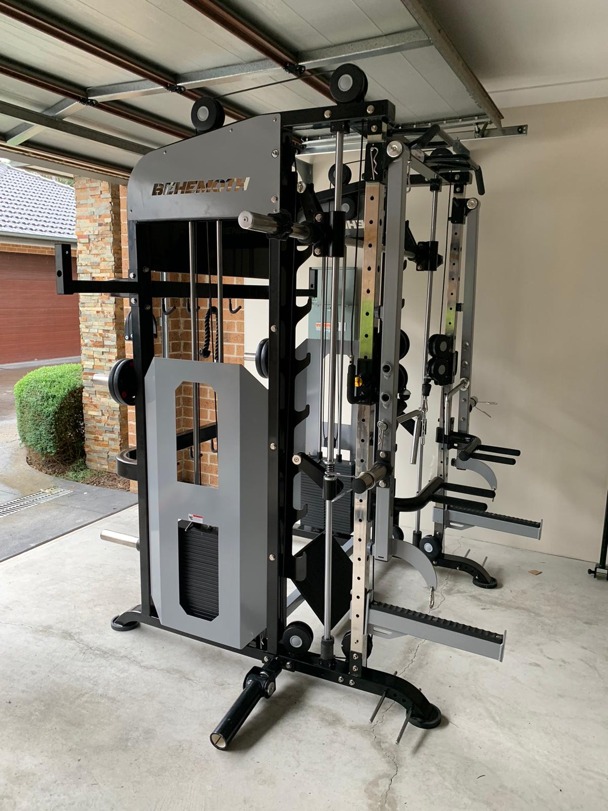 The Behemoth - Ultimate Cross Functional Trainer & Smith Machine with HUGE 2 x 100kg Weight Stacks