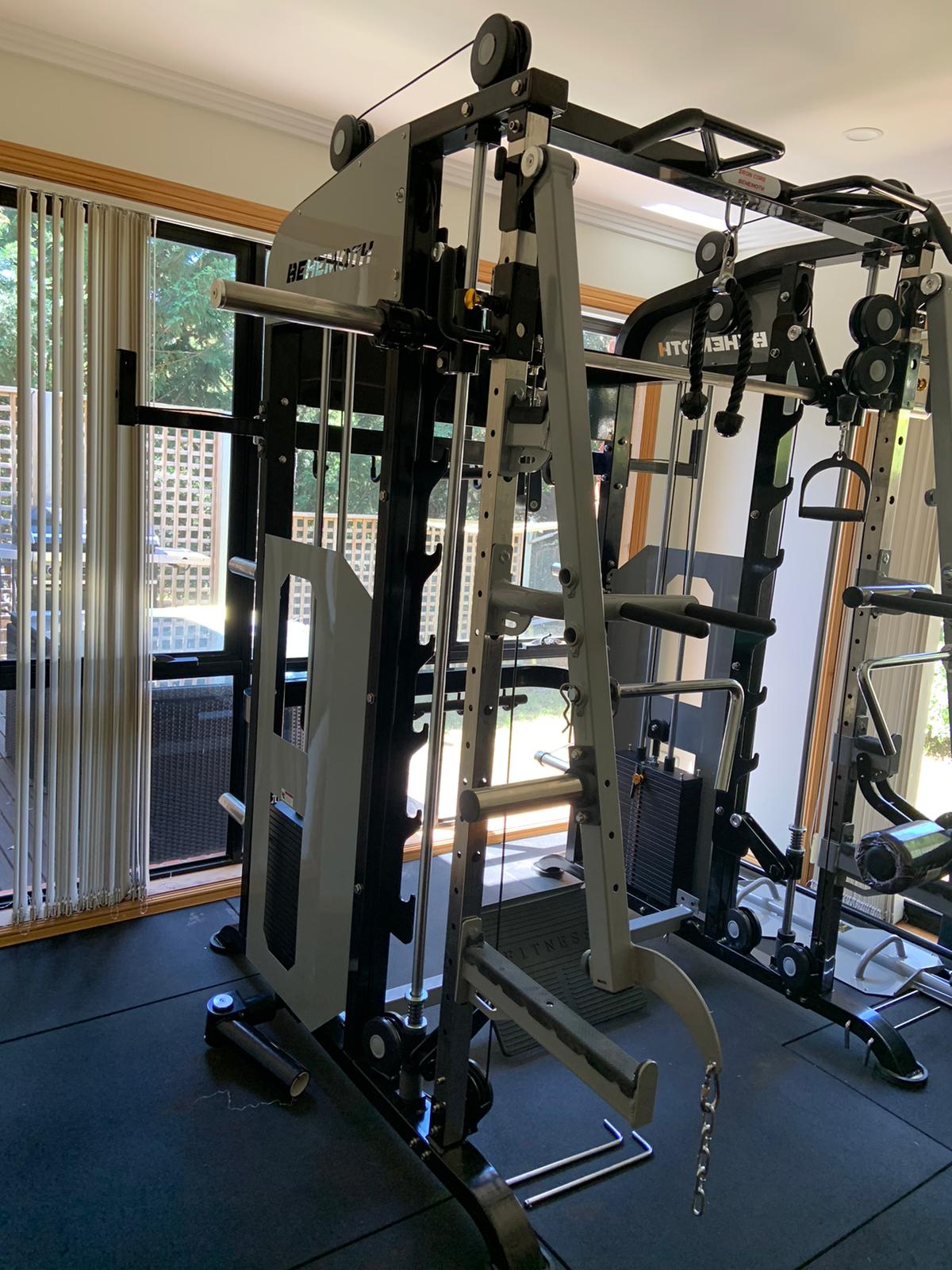 The Behemoth - Ultimate Cross Functional Trainer & Smith Machine with HUGE 2 x 100kg Weight Stacks