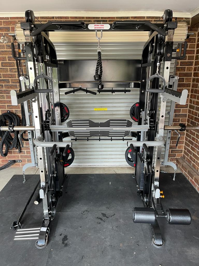 The Behemoth - Ultimate Cross Functional Trainer & Smith Machine with HUGE 2 x 100kg Weight Stacks