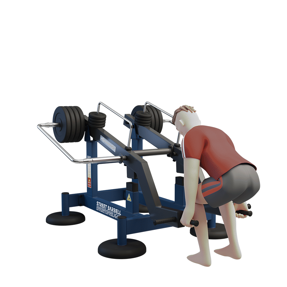OUTDOOR FITNESS EQUIPMENT STREETBARBELL COMBO DEADLIFT