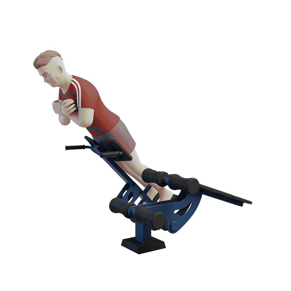 STREETBARBELL OUTDOOR PARK GYM MB 7.13 Sit Up Bench Hyperextension
