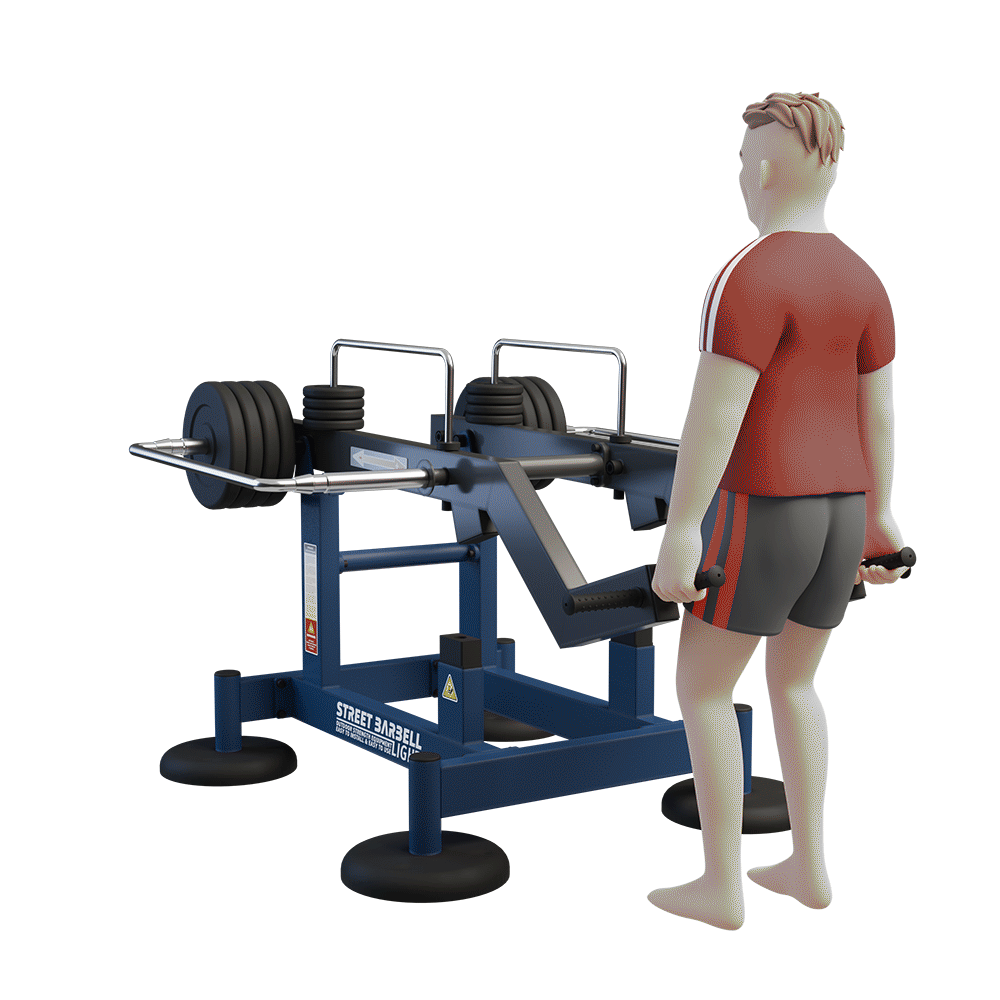 OUTDOOR FITNESS EQUIPMENT STREETBARBELL COMBO DEADLIFT