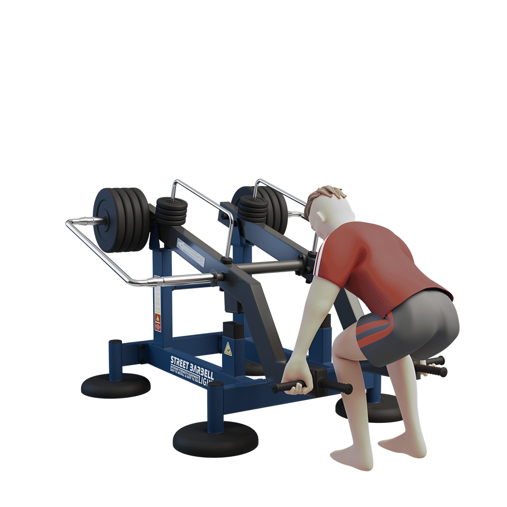 OUTDOOR FITNESS EQUIPMENT STREETBARBELL COMBO DEADLIFT