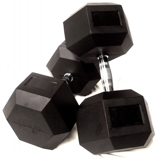 Rubber Hex Dumbbells 40kg Pair