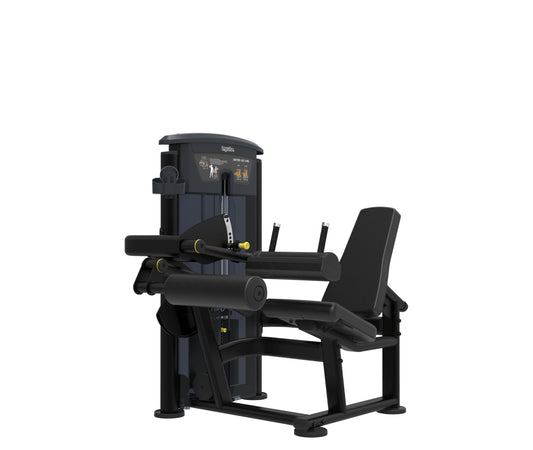 IT9506 IMPULSE SEATED LEG CURL BLACK SERIES 200LB WEIGHT STACK.