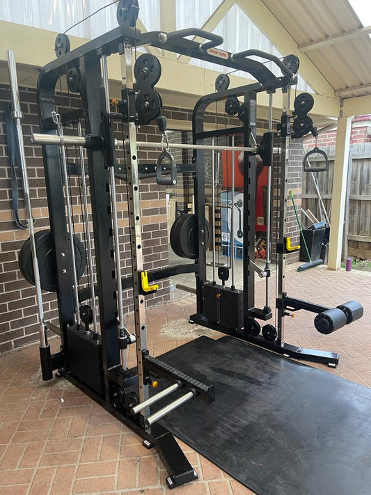 The Samson Multi Functional Trainer & Smith Machine with HUGE 2 x 100kg Weight Stacks