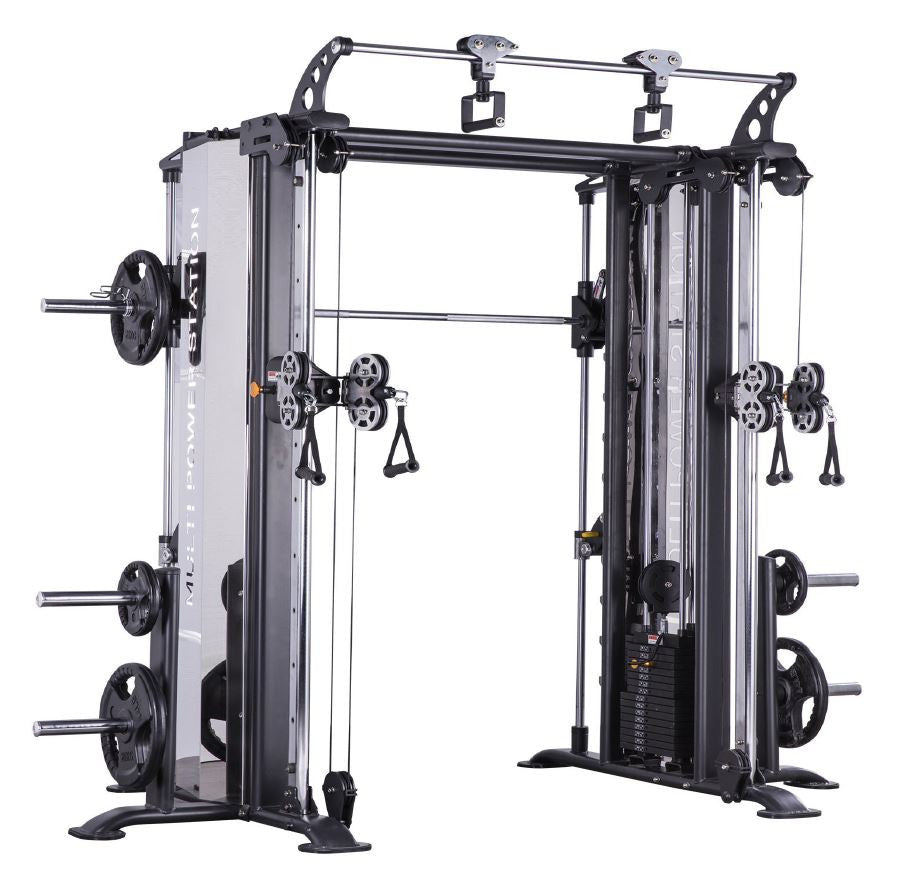 The Goliath Full Commercial Multi Functional Trainer & Smith Machine with HUGE 2 x 100kg Weight Stacks