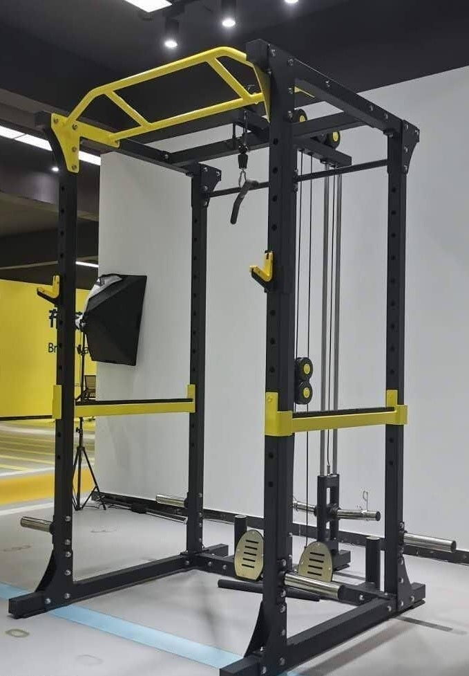 IC-1007 Multi Function Squat Rack Cage with Lat Pulldown & Low Row