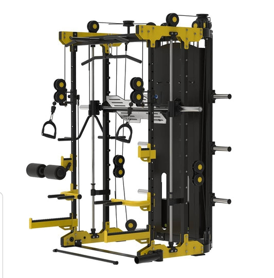 The Sparta Total Multi-Functional Trainer & Smith Machine with HUGE 2 x 100kg Weight Stacks