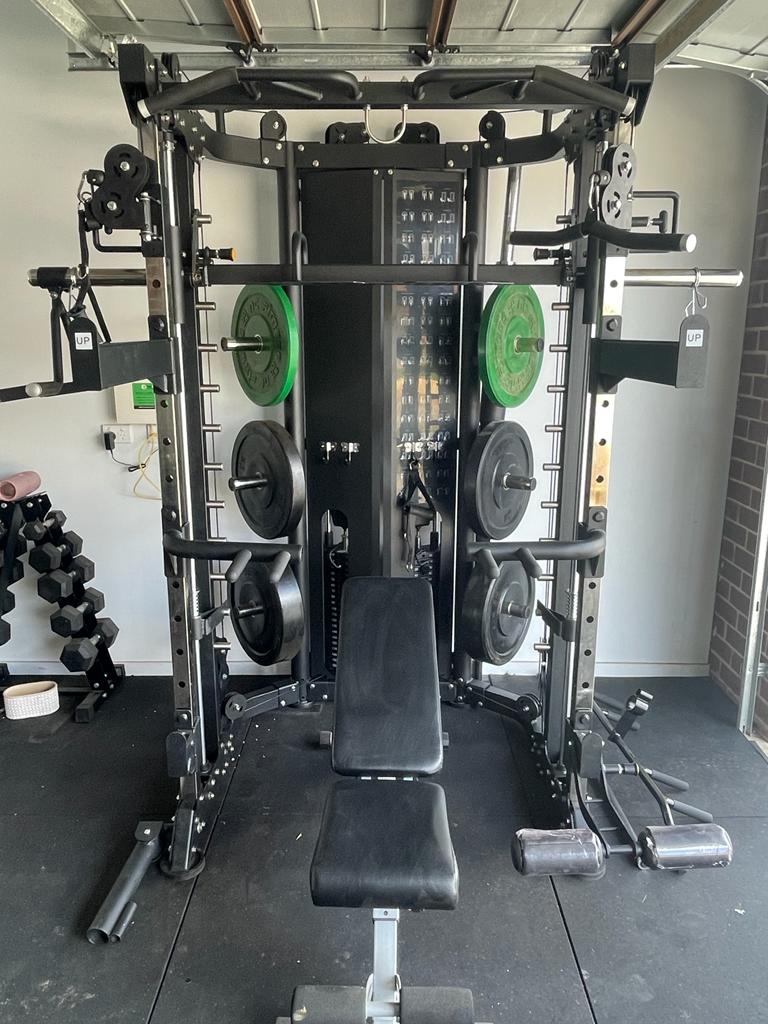 The Achilles Total Multi Functional Trainer & Smith Machine with HUGE 2 x 90kg Weight Stacks 1-1 RATIO