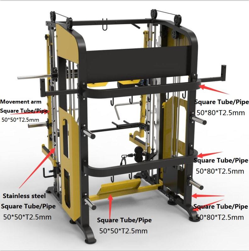 The Behemoth - Ultimate Cross Functional Trainer & Smith Machine with HUGE 2 x 100kg Weight Stacks