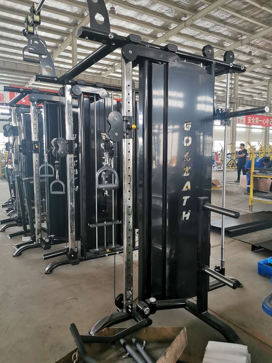 The Goliath Full Commercial Multi Functional Trainer & Smith Machine with HUGE 2 x 100kg Weight Stacks